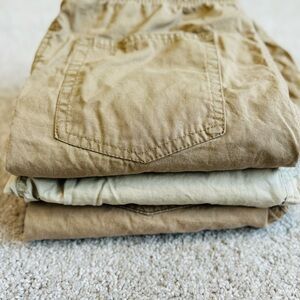 Cat & Jack Khaki Elastic Waist pull on shorts 🩳 size XL set of 3